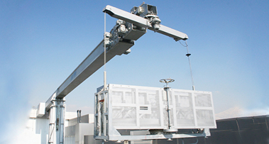 按照擦窗机标准擦窗机可分为 :屋面轨道式(简称轨道式),轮载式,悬挂